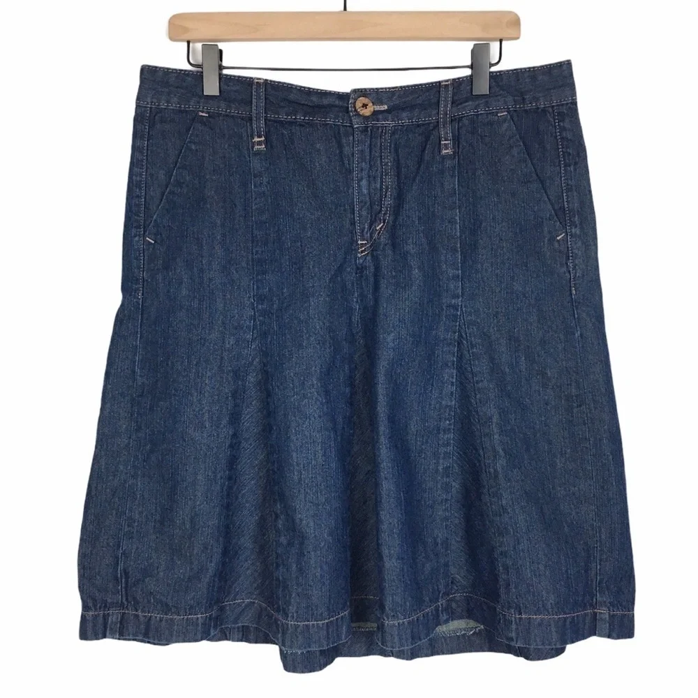 LEVI’S Jean Skirt Flare Denim Modest Western Rockabilly Cowgirl Rodeo Size 10
